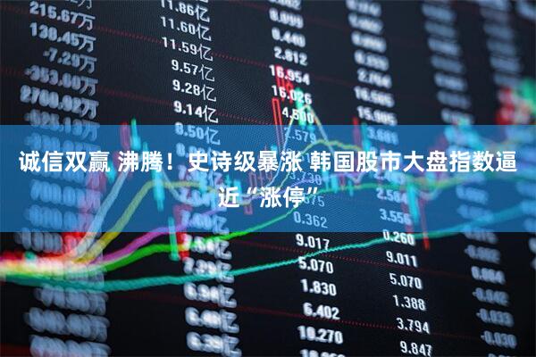 诚信双赢 沸腾！史诗级暴涨 韩国股市大盘指数逼近“涨停”